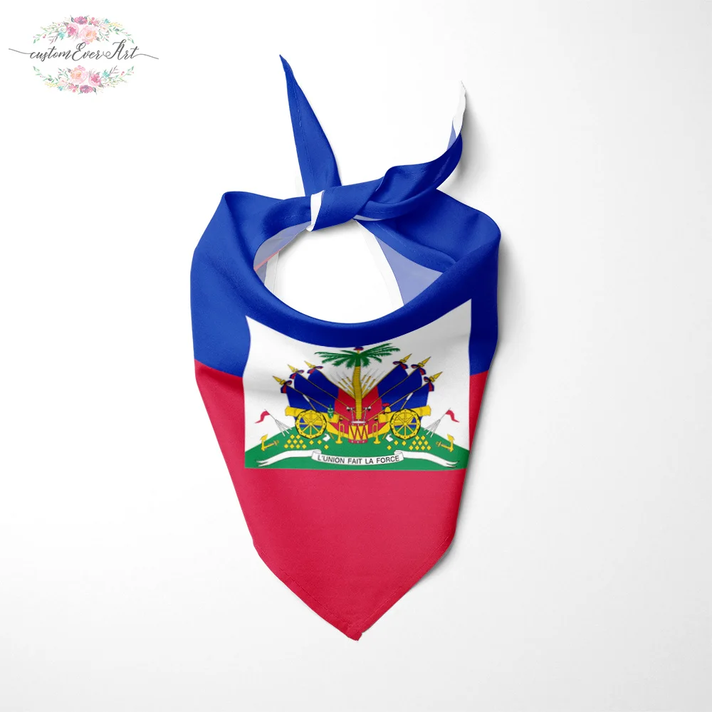 Гаити флаг собаки бандана Большие Ошейники для шарф животных собака Воротник с