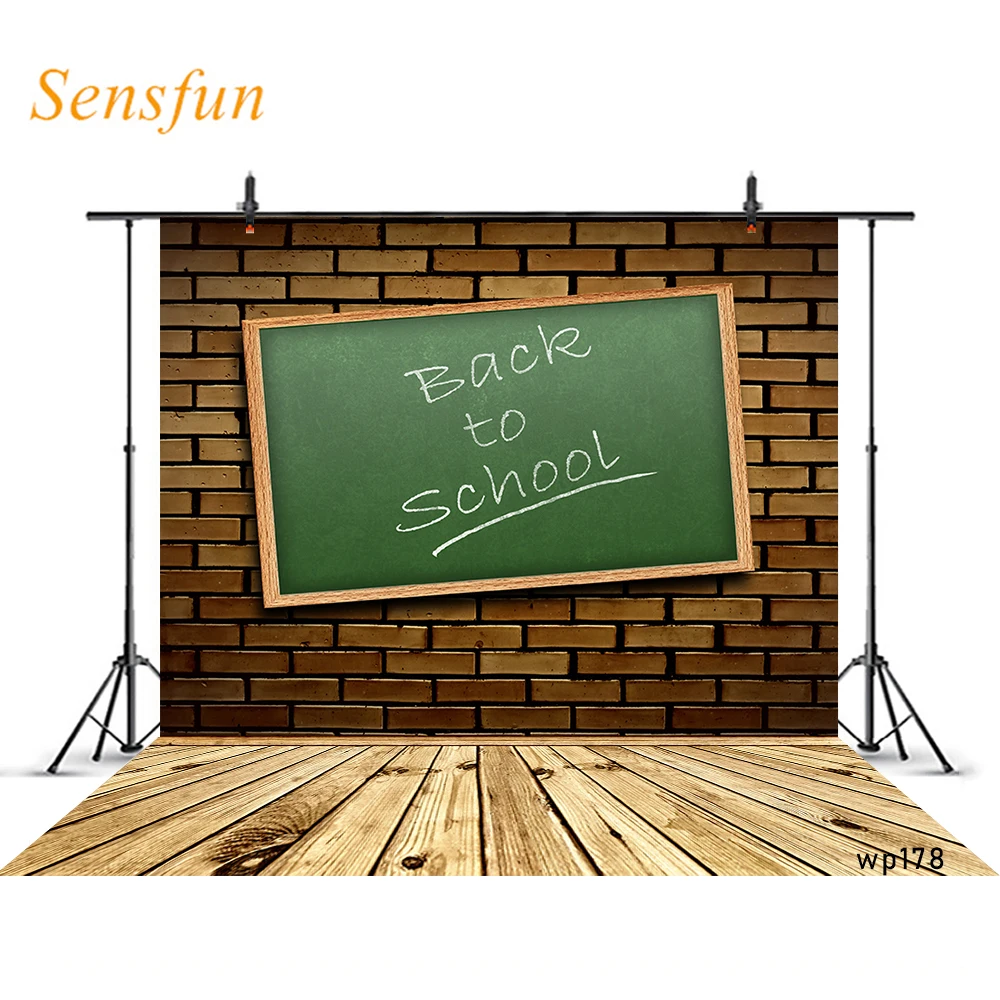 LEVOO фон для фотосъемки с изображением Back To School доске кирпичную стену и дерево