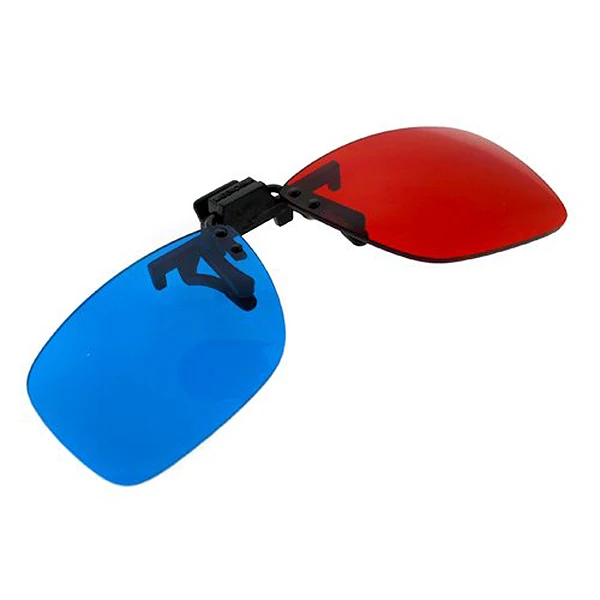 ABKK-2x красные и голубые очки подходят для большинства очков по рецепту для 3D фильмов, игр и ТВ(1x клип на; 1x анаглиф стиль