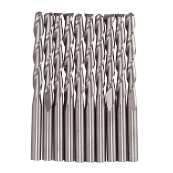 

10 Pcs 1/8 Inch Solid Carbide 3.175Mm End Mill Double Two Flute Spiral Bit Cnc Router Bits Ced 3.175Mm Cel 25Mm