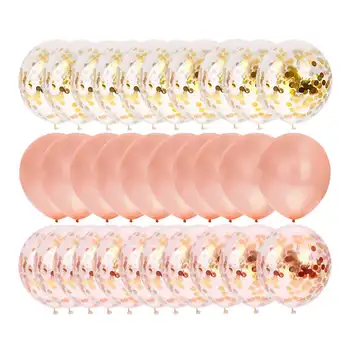 

Gold + Rose Gold Balloons Dots Emulsion Birthday Party, Wedding, Bridal Baby Shower And Holidays (30 Piece)
