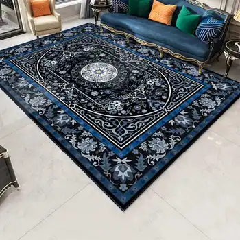 

180X270 Carpets Persian Vintage Carpet for Living Room Bedroom Mat Non-Slip Area Rugs Absorbent Boho Morocco Ethnic Retro Carpet