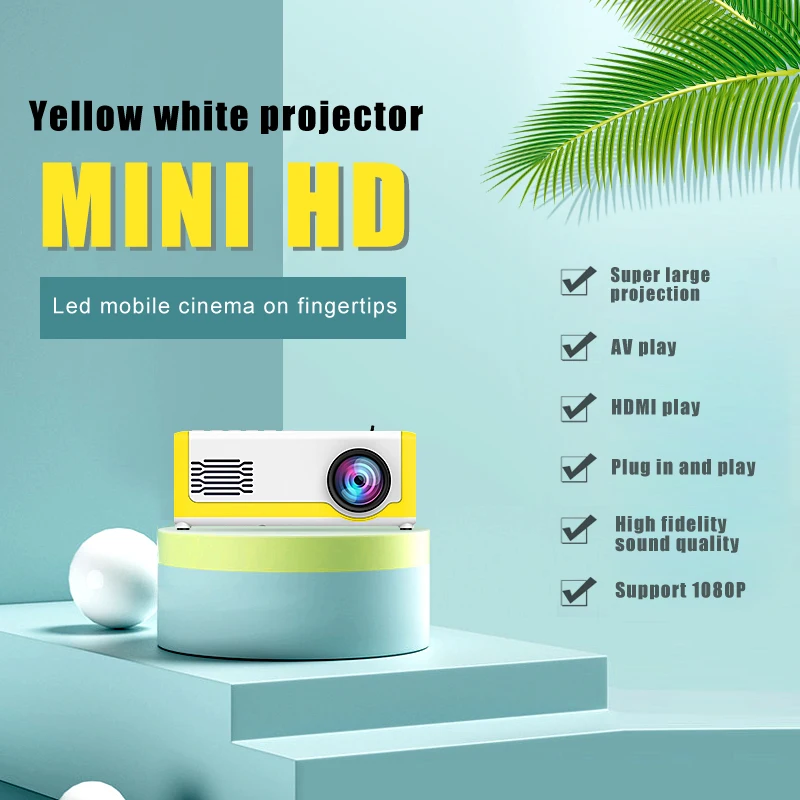 

2019 Hot Mini LED Projector High-definition LCD Portable Mobile Phone Home Projector For DOY