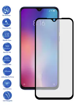 

Protector de Pantalla para Xiaomi MI 9 SE Negro Completo Cristal Templado Curvo