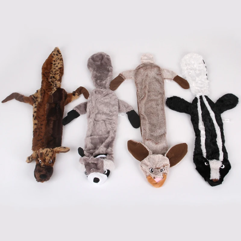 

Fashion 1PC Fun Dogs Animal Shape Toys Gift Set Large Non Stuffed Rabbit Honking Squirrel for Dogs Chew Squeaker Dog Wolf Toys