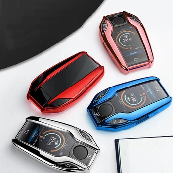 

TPU Car Cover Key Case Cover Fully Key Shell Remote Key Protector for BMW 7 Series 740 6 Series GT 5 Series 530i X3 Display Key