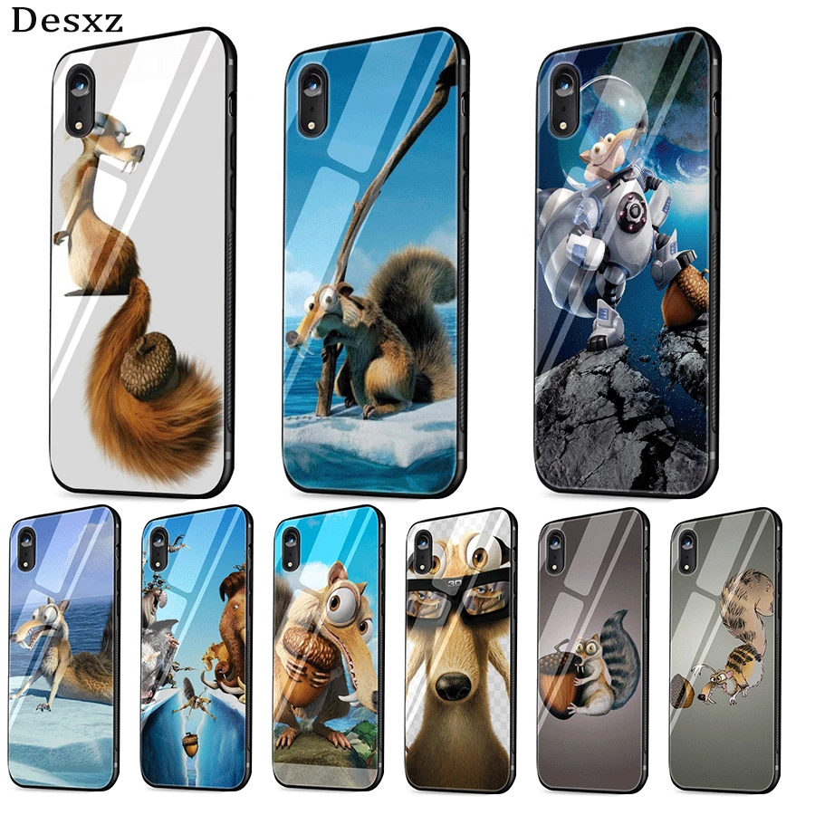 Стеклянный чехол для iphone 5 5S SE мобильного телефона 6 6s 7 8 Plus XR X XS Max 11 11pro pro max CoverSquirrel