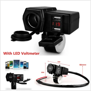 

Voltmeter Charger Motorcycle Waterproof 12V Cigar Charger High Quality