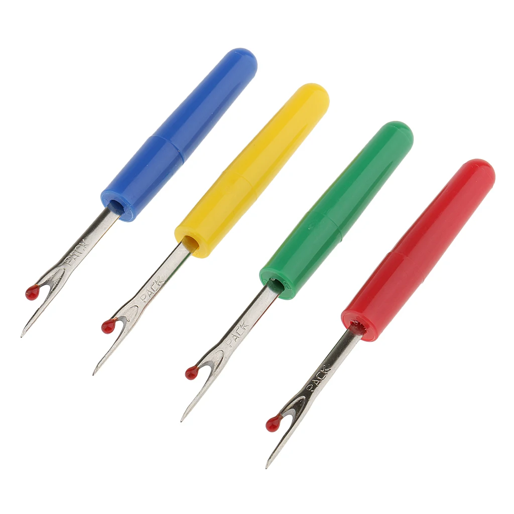 4pcs Steel Seam Ripper Sewing Notions Tool Accessories Cross Stitch Thread Cutter Unpicker Button Hole Cutter Stitch Unpicker 