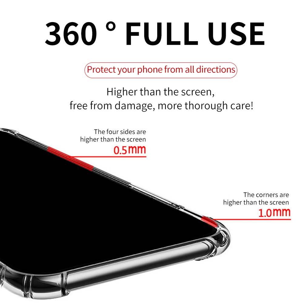 Угловой чехол для телефона Xiaomi Redmi Note7 Note8 Pro Чехлы прозрачный силиконовый чехол для Xiaomi Redmi K20 7A Note 8 7 Pro