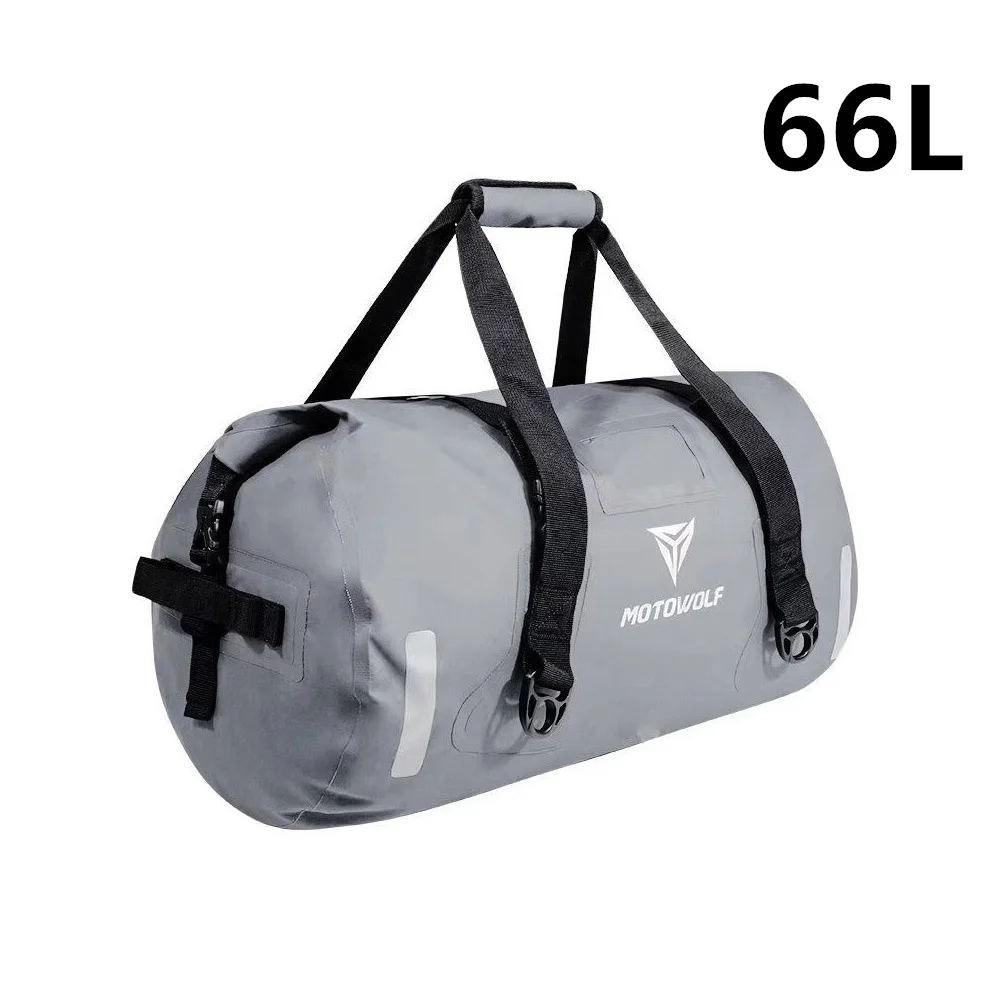40L 66L 80L 90L Motorcycle Bag Car Waterproof Storage Pack Outdoor Travel Large Capacity Bags 2019New Shoulder Bag Saddle bag - Название цвета: 66L Grey
