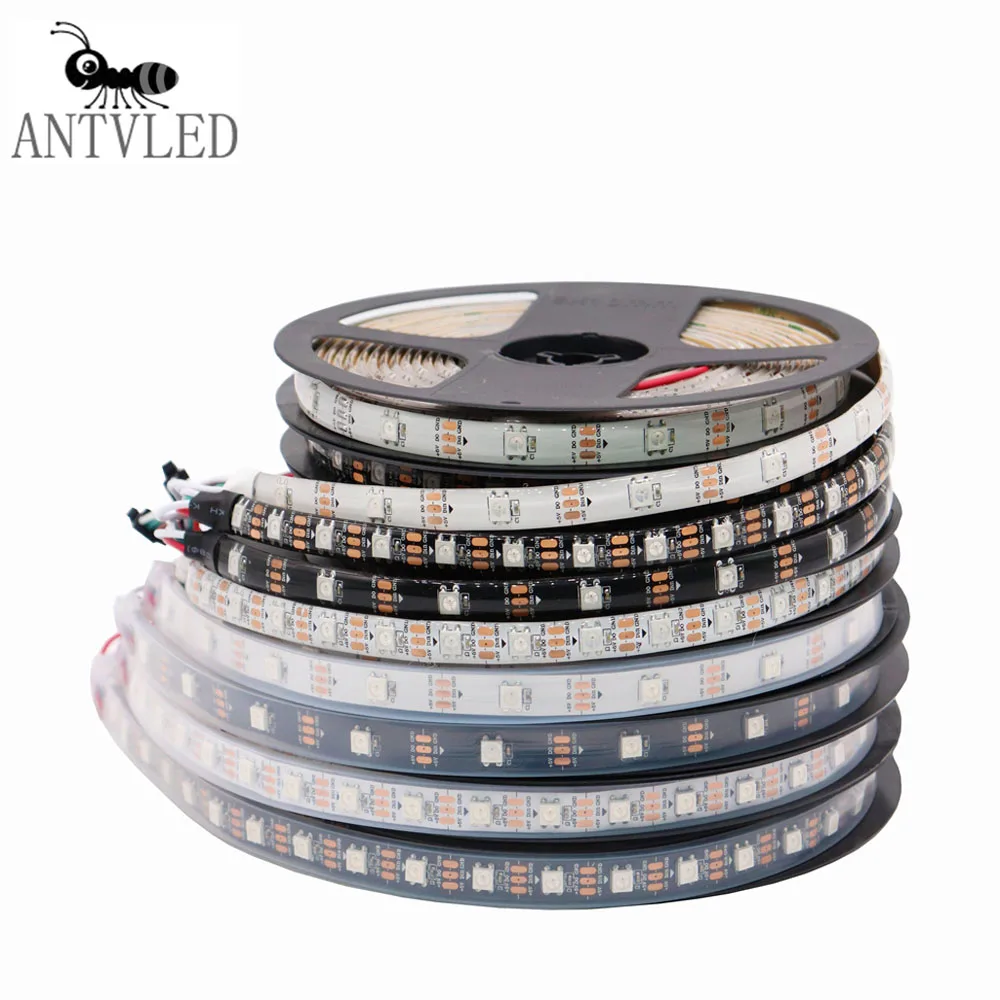 Светодиодная лента WS2812B WS2812 5050 IC Smart RGB светильник ное управление светодиодами