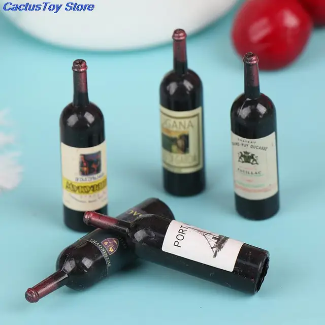 10Pcs 1/12 Dollhouse Miniature Accessories Mini Wine Bottle Set With Box Simulation Drinks Model Toys For Doll House Decoration 6