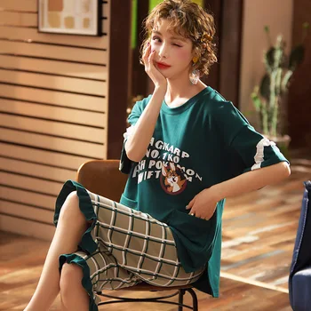 

Korean Style Pajamas 2020 Summer New Pajamas Women's Simple Casual Hipster Can Wear Student Leisure Tops