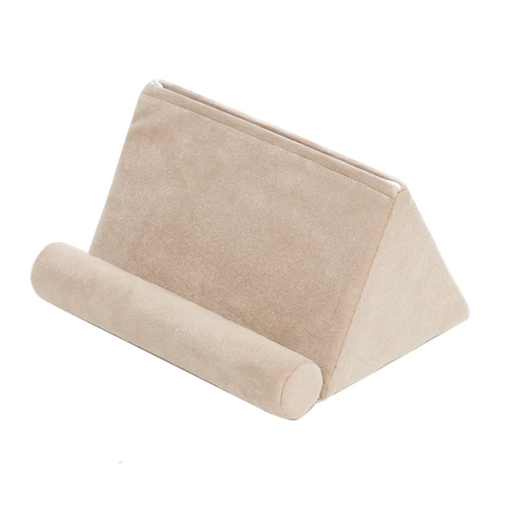 Suede Phone Tablet Holder Portable Triangle Tablet Stand Bed Sofa Couch Desk