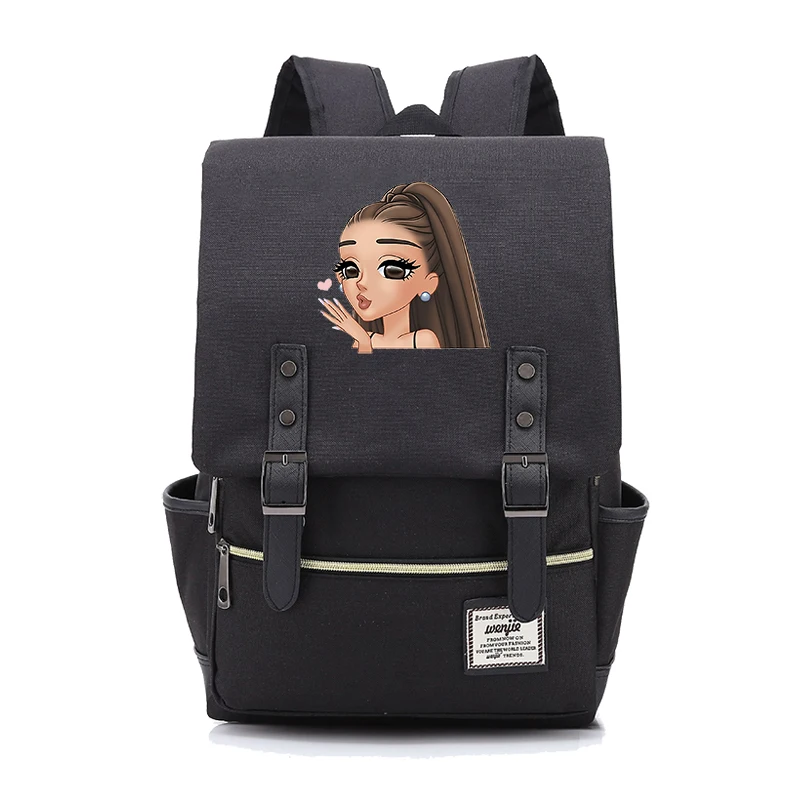 Рюкзак Ariana Grande с принтом Mochilas Para Mujer, 16 дюймов, винтажные школьные рюкзаки для мальчиков и девочек, рюкзаки для ноутбука для путешествий - Цвет: Canvas Backpack 1