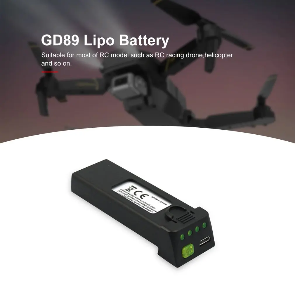 3 7 V 1200mah липо батарея замена перезаряжаемые батареи для GD89 FPV RC Дрон запасные