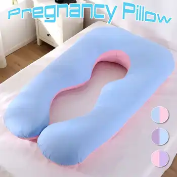 

Pure Cotton U shape Maternity Pillows Pregnancy Body Pillow Pregnant Women Side Sleepers Bedding Pillows (120x65x15cm)