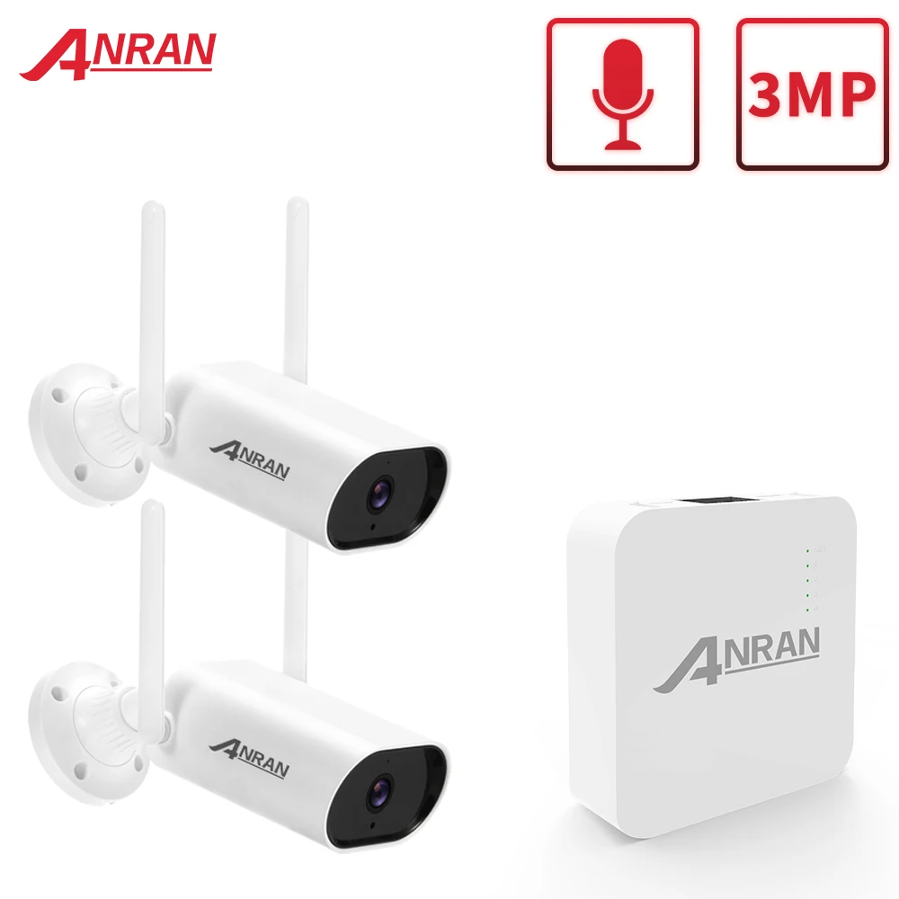 ANRAN 3MP Wi Fi Камеры Скрытого видеонаблюдения Системы P2P Беспроводной охранная