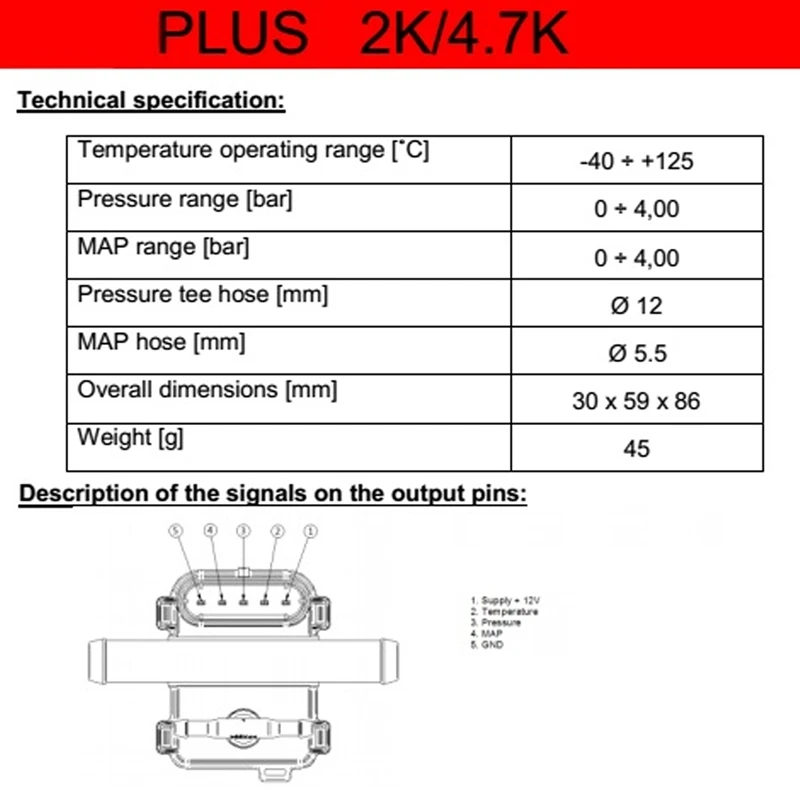 1 шт. ABS AC300 Давление Сенсор автомобиля 5-контактный разъем газа Давление Сенсор сжатого природного газа карта Сенсор черного цвета для сжиженного нефтяного газа комплект газобаллонного оборудования