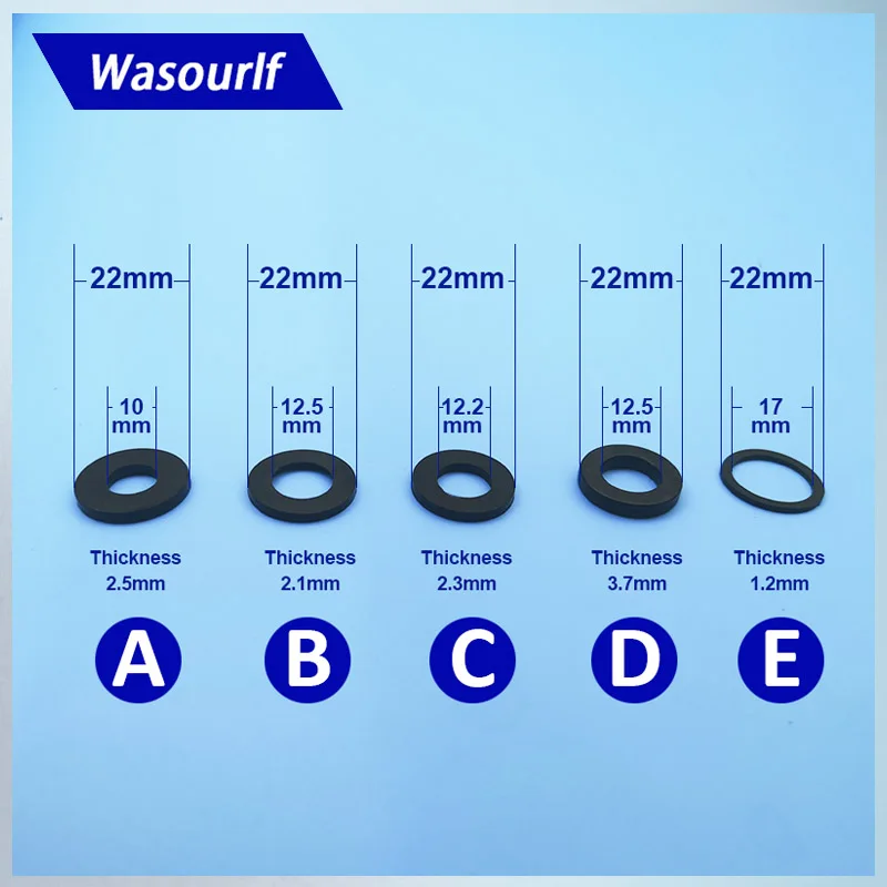 Wasourlf 5 Pieces Round Flat Gasket Chip Bathtub Thread Pipe Machine