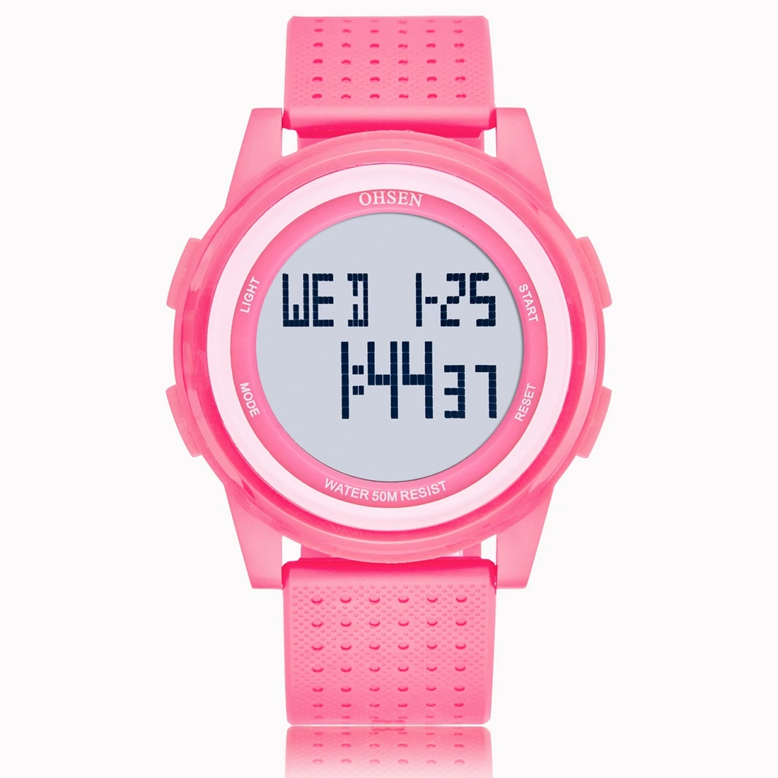 Pink wristwatch OHSEN розовое золото led водонепроницаемые женские часы модные спортивные женские наручные часы reloj mujer цифровые часы для бега браслет часы - Цвет: Pink wristwatch