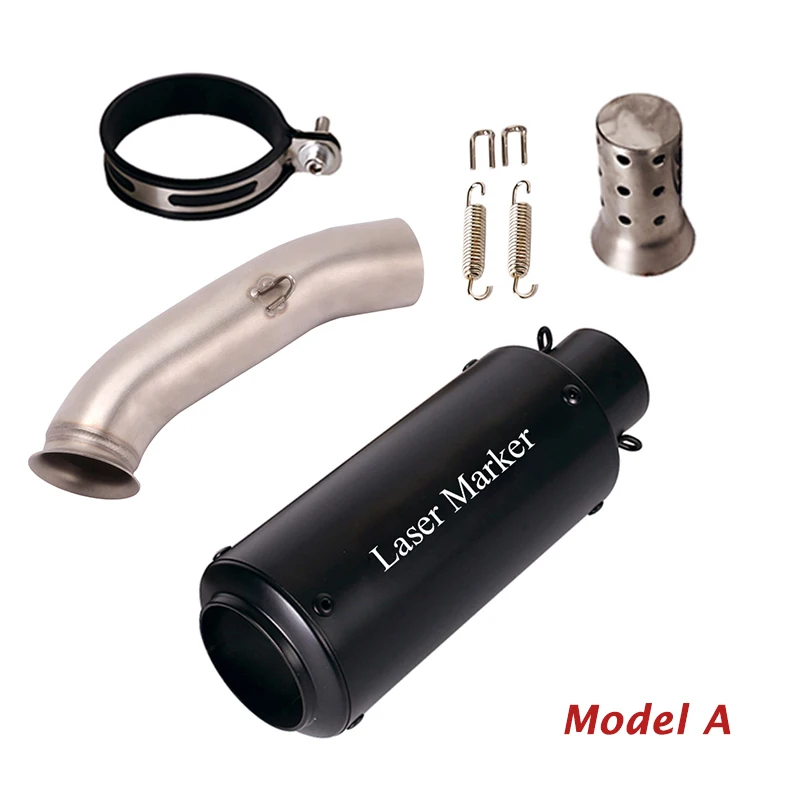 Slip On Motorcycle Modified Exhaust Mid Link Pipe Muffler Black Modified for DUKE 390 RC390 125 250 2017-2020 - Image 2
