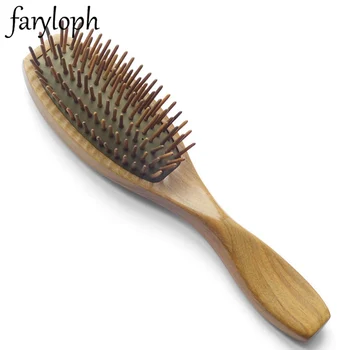 

Hair Brush Green Sandalwood Wooden Anti-Static Hair Scalp Massage Curly hair Comb Air Cushion Styling Tools For Women Men