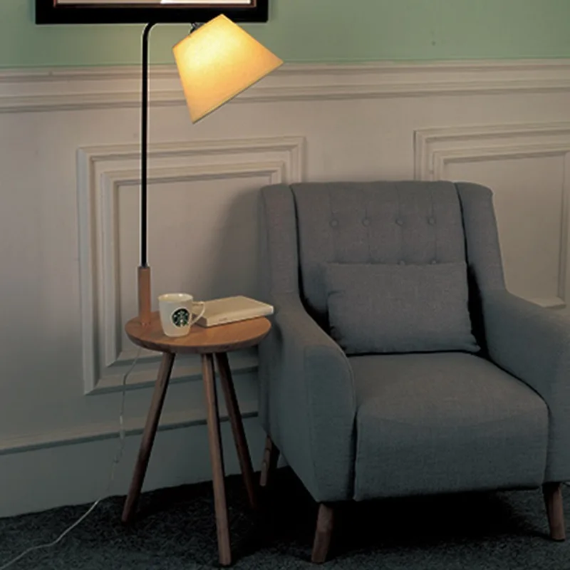 

Nordic Modern Simple Floor Lamp Living Room Japanese Korean Tea Table Solid Wood Floor Lamp Vertical Table Lamp Floor Lamps Led