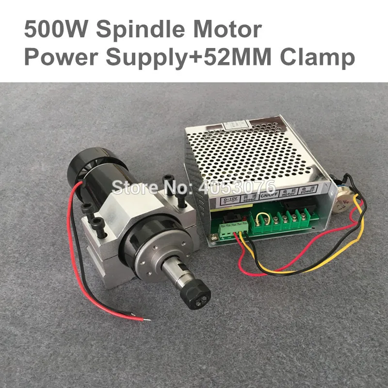 

0.5kw шпиндель с воздушным охлаждением ER11 патрон с ЧПУ 500 Вт мотор шпинделя + УФ-фильтр 52 мм с зажимы + Питание регулятор скорости для гравирования печатных плат