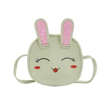 Искусственная кожа с мультяшным кроликом для женщин круглый кошелек для монет Детский кошелек для детей, маленькая сумочка, сумочка для денег bolsa carteira feminina для девочек