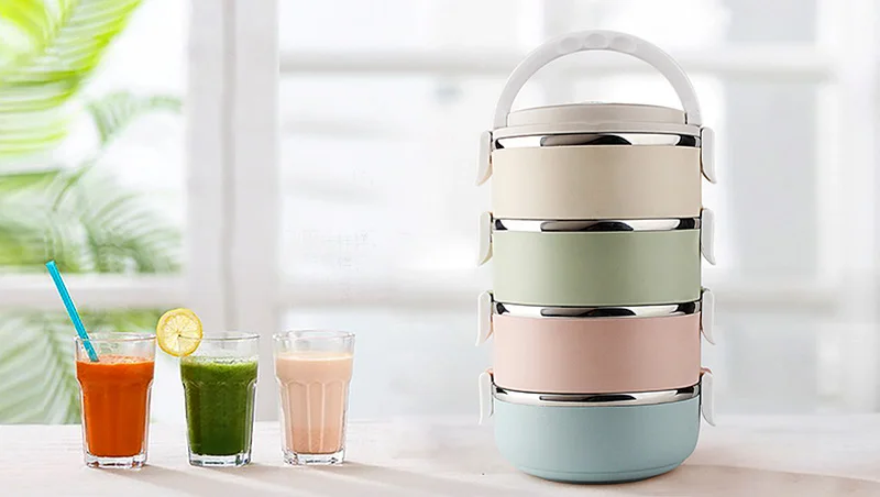 Stainless Steel Metal Lunch Box For Children Student Insulation Thermal Sushi Food Container Portable Japan Bento Box Dinner Set7