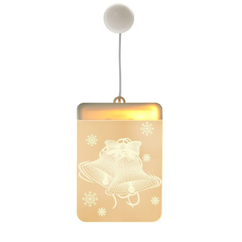 Xmas Bell Сказочные Рождественские огни с изображением снежного лося, Луны, Звездный колокол светодиодный декоративный свет, уличная домашняя гирлянда, праздничные, новогодние, вечерние, декоративные 3D лампы - Испускаемый цвет: Xmas Bell