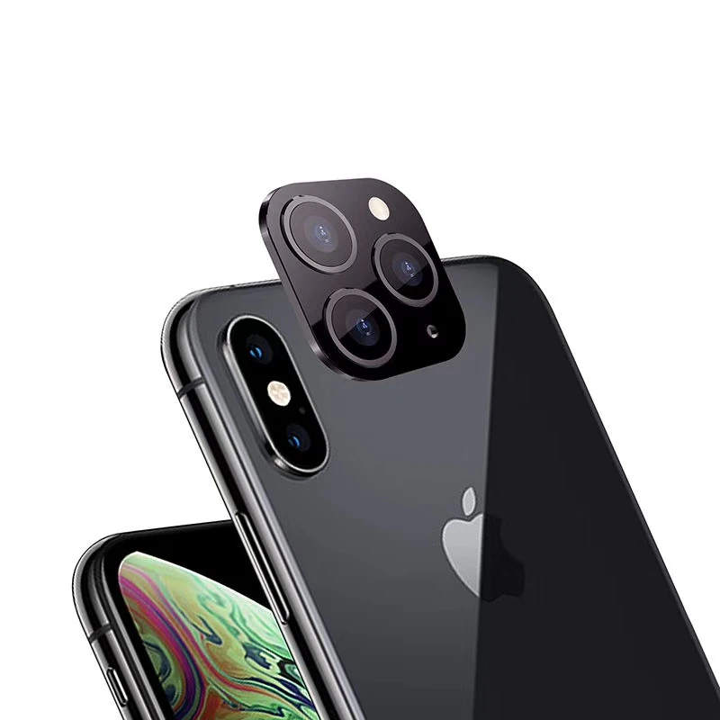 Чехол для объектива камеры из металла и стекла защитный чехол iPhone X Xs Max XR Сменный