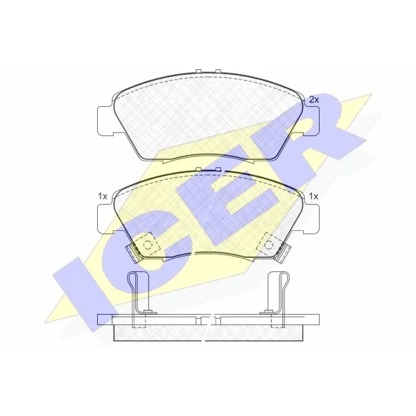 Колодки дисковые передние Honda Civic 1.4/1.6& VT-i& VTEC 91