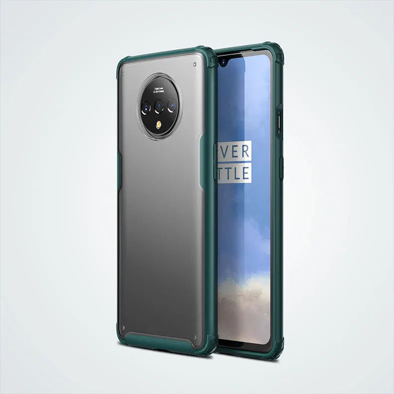 Мягкий защитный чехол из ТПУ и матового поликарбоната для oneplus 7T Pro задняя крышка