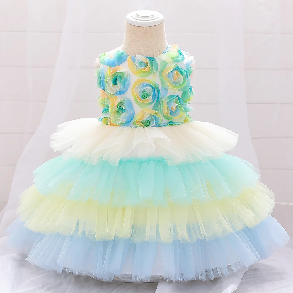 

Christmas Toddler Dresses for Baby Girls Infant Baptism Tutu Dress Party 1st Year Birthday Appliques Princess Baby Girl Clothing
