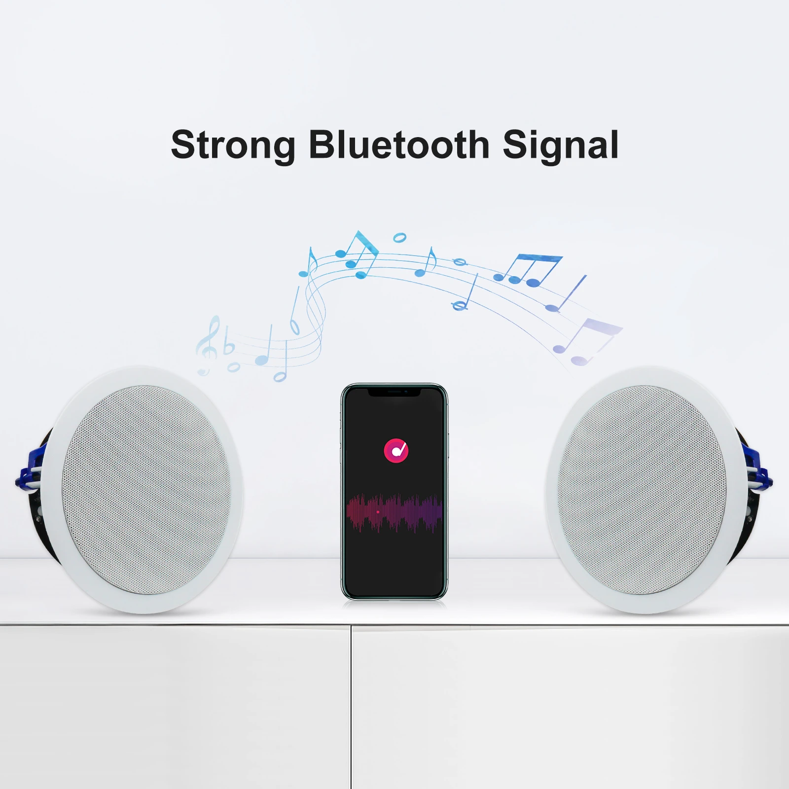 6.5 Inch Bluetooth Luidsprekers Weg Inbouw Muur Luidsprekers Voor Home Badkamer Kantoor Met Volledige range Stereo Geluid|Luidspreker Sets| - AliExpress