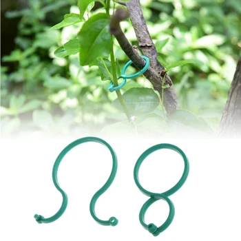 

100pcs Home Greenhouse Fruit Plant Clips Tomatoes Cucumbers Small Garden Tools Twine Clamp Binder Vine Support Vegetable Holder