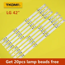 Светодиодный Подсветка полоса 8 лампа для LG 42 дюйма ТВ INNOTEK DRT 3,0 4" 6916L 1709B 1710B 1957E 1956E 6916L-1956A 6916L-1957A 42LB561v