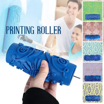 

Paint Brush Cylindrical Decoration Appropriative Paint Roller Wall Painting Tool Various Patterns Rubber Home Wallpaper