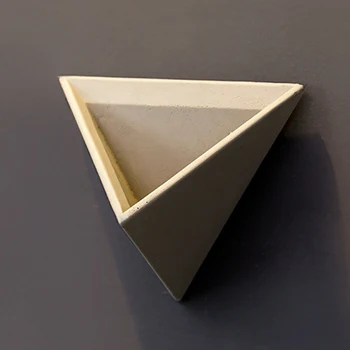

Office Wall Mounted Bedroom Triangle Retro Living Room Shopping Malls Hotel Cement Flower Pot Home Decoration Restaurant Durable
