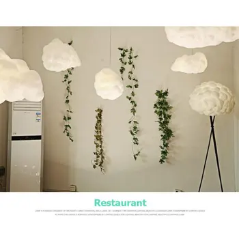 

Cloud Lamp Nordic Style Lamp Creative Art Silk Lighting Children's Club Lamp Engineering Restaurant Cloud Chandelier