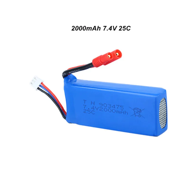 

2S Lipo батарея 7,4 V 2000mAh 25C 3,5mm банановый Разъем T для Syma- X8C X8W X8G X8HW X8HC X8H Радиоуправляемый Дрон запчасти