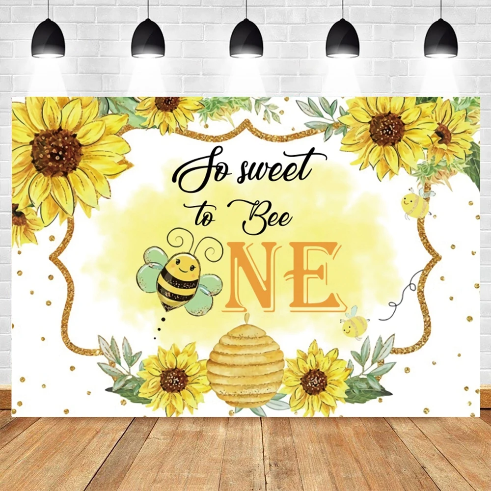 Sweet Flower Bee Background Photophone Newbron Baby Shower Birthday Party Photo Backdrop Wall Decor Vinyl Custom Photography | Электроника