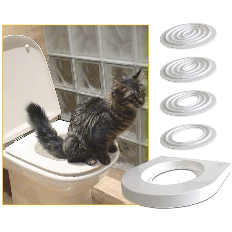 Cats Toilet Training Kit PVC Pet Litter Box Tray Set Professional Puppy Cat Cleaning Trainer