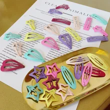 [Высокое качество] Детская открытая металлическая маленькая заколка для волос BB заколка для волос аксессуары для волос детский головной убор отдельный 6-Pack