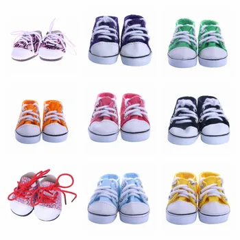 

Doll Shoes Colorful Leather Canvas Shoes Best sweet Gift For 14.5 Inch Nancy Wellie Wisher For Our Generation Baby Girl`s Toy