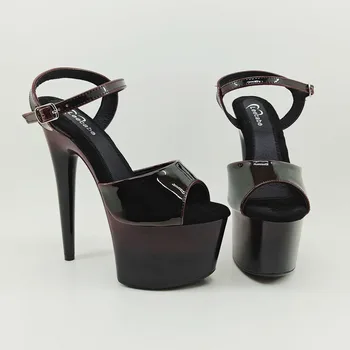

Leecabe Colorful platform 17CM/7Inch Platform Sandals party High Heels Pole Dancing Shoes
