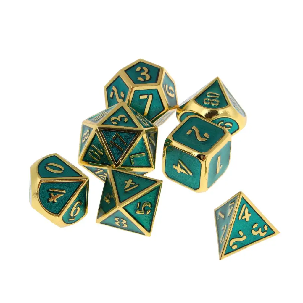7 Pack Multi-sided Dice D&D Dice Game D4 D6 D8 D10 D20 Polyhedral Dice Set for Dungeons & Dragons RPG Table Games Accs